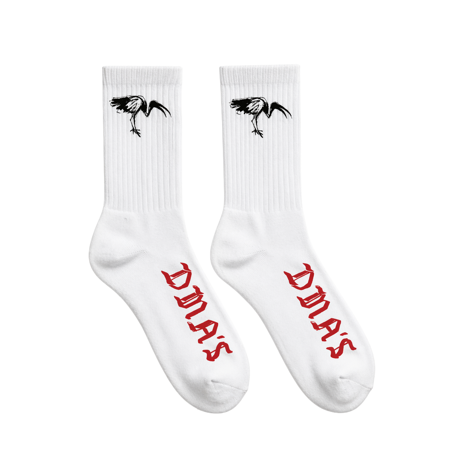 IBIS LOGO SOCKS WHITE/BLACK/RED + DIGITAL DOWNLOAD