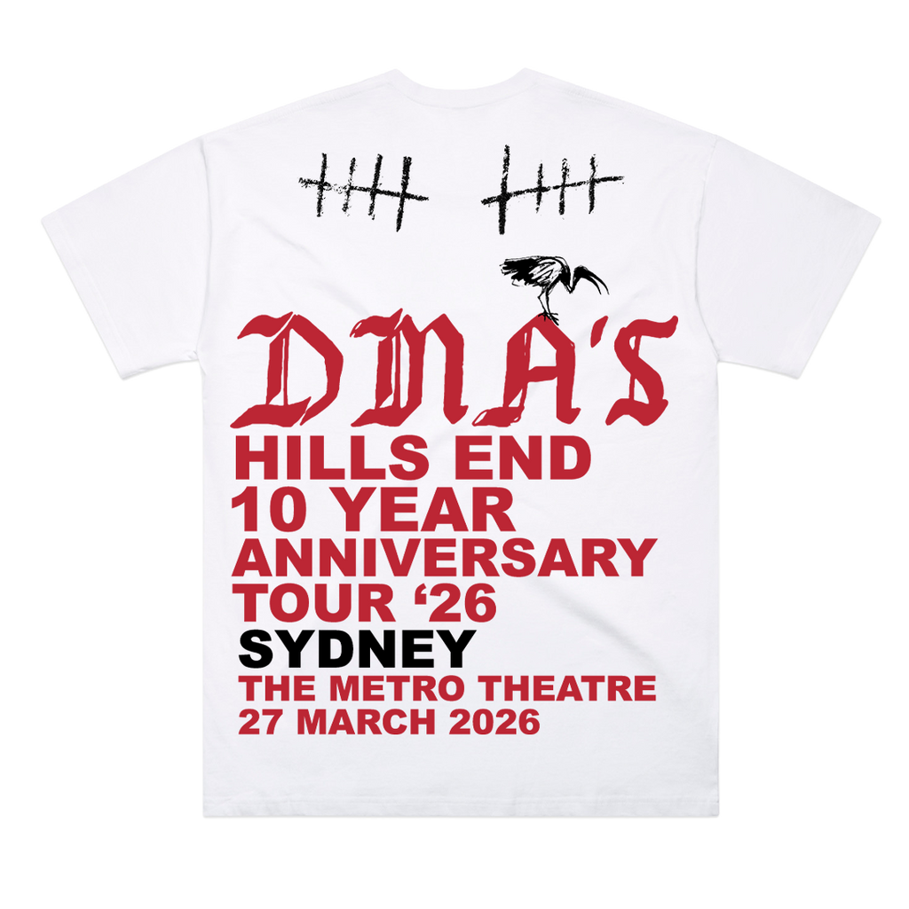SYDNEY HILLS END ANNIVERSARY SHOW TEE - LAST FEW UNITS
