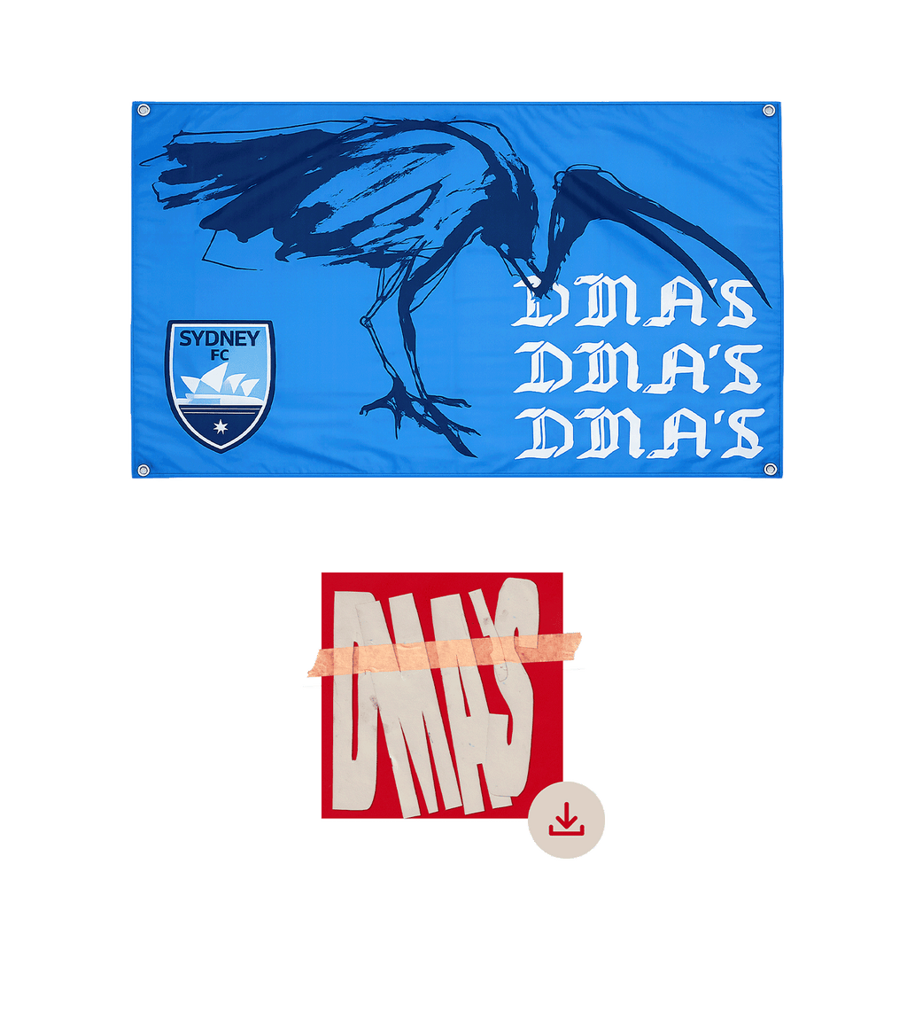 DMA'S x SYDNEY FC WALL FLAG + DIGITAL DOWNLOAD