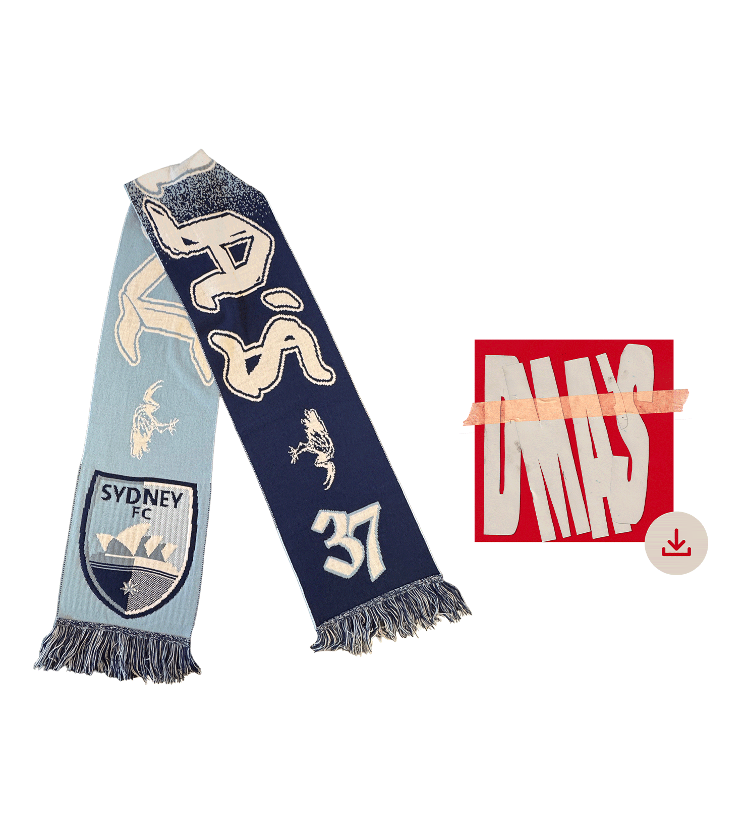 DMA'S x SYDNEY FC MATCH DAY SCARF + DIGITAL DOWNLOAD