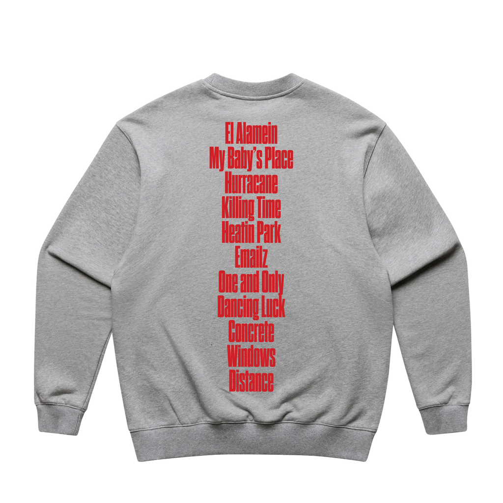 OLDE TRACKLIST CREWNECK + DIGITAL DOWNLOAD