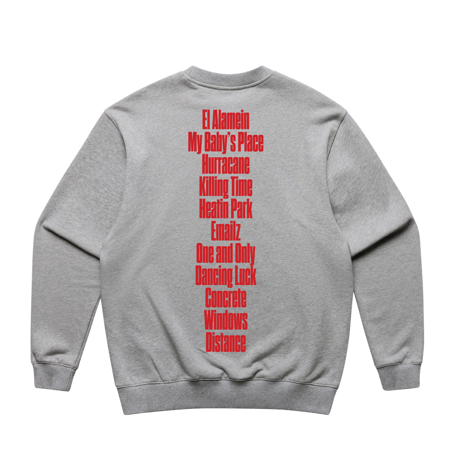 OLDE TRACKLIST CREWNECK + DIGITAL DOWNLOAD